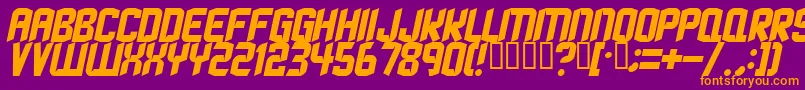 StrangephenomenaNormal Font – Orange Fonts on Purple Background