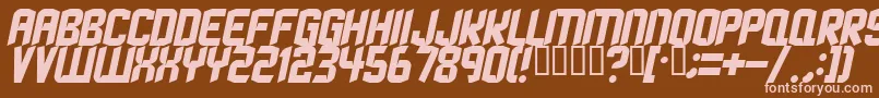 StrangephenomenaNormal Font – Pink Fonts on Brown Background