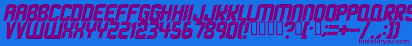 StrangephenomenaNormal Font – Purple Fonts on Blue Background