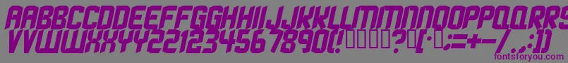 フォントStrangephenomenaNormal – 紫色のフォント、灰色の背景