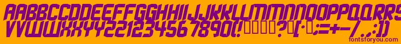 フォントStrangephenomenaNormal – オレンジの背景に紫のフォント