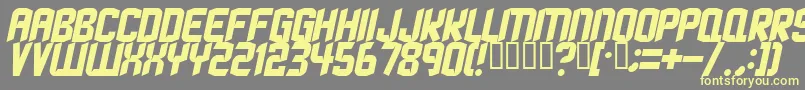 Шрифт StrangephenomenaNormal – жёлтые шрифты на сером фоне