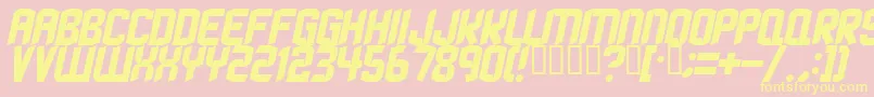 StrangephenomenaNormal Font – Yellow Fonts on Pink Background
