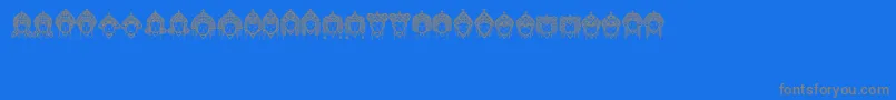 Headofidol Font – Gray Fonts on Blue Background