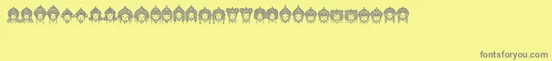 Headofidol Font – Gray Fonts on Yellow Background