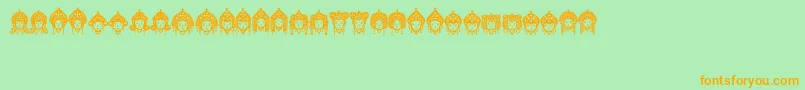 Headofidol Font – Orange Fonts on Green Background