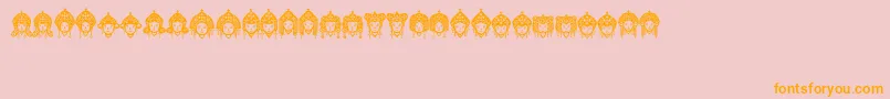 Headofidol Font – Orange Fonts on Pink Background