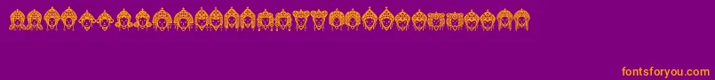 Headofidol Font – Orange Fonts on Purple Background
