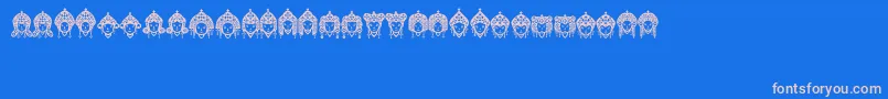 Headofidol Font – Pink Fonts on Blue Background