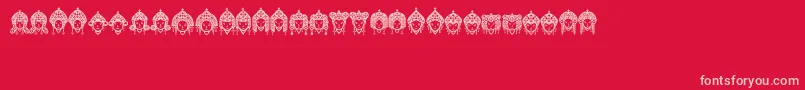 Headofidol Font – Pink Fonts on Red Background