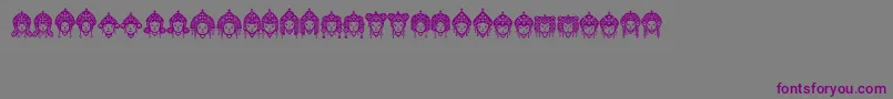 Headofidol Font – Purple Fonts on Gray Background