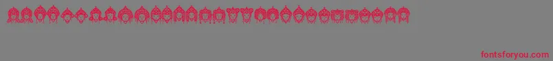 Headofidol Font – Red Fonts on Gray Background