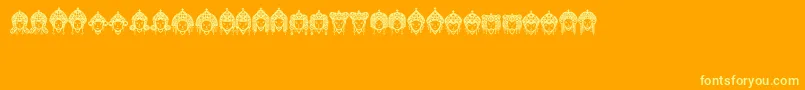 Headofidol Font – Yellow Fonts on Orange Background