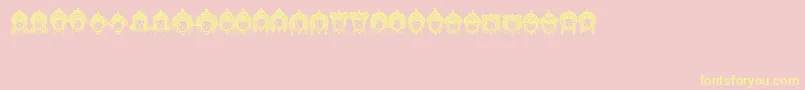 Headofidol-Schriftart – Gelbe Schriften auf rosa Hintergrund