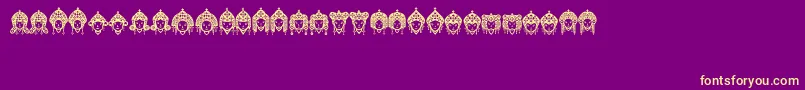 Headofidol Font – Yellow Fonts on Purple Background