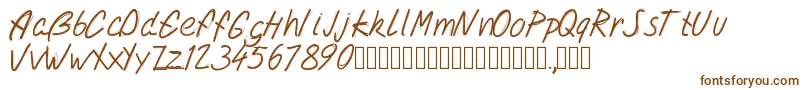 Шрифт Pwdoublescript – коричневые шрифты на белом фоне