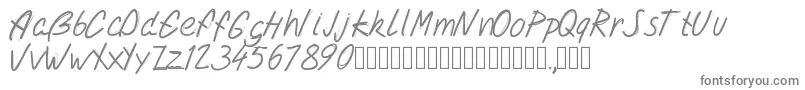 Шрифт Pwdoublescript – серые шрифты на белом фоне