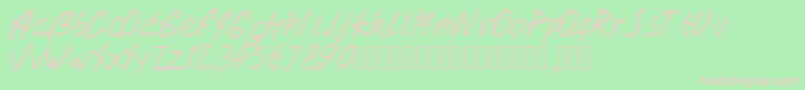 Pwdoublescript Font – Pink Fonts on Green Background