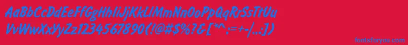 FalconLightRegular Font – Blue Fonts on Red Background