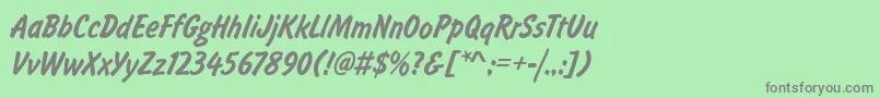 FalconLightRegular Font – Gray Fonts on Green Background