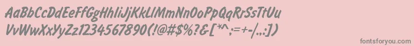 FalconLightRegular Font – Gray Fonts on Pink Background