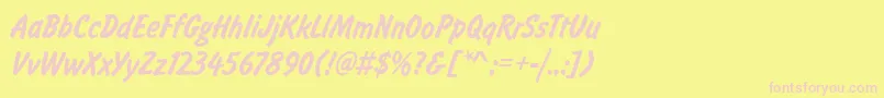 FalconLightRegular Font – Pink Fonts on Yellow Background