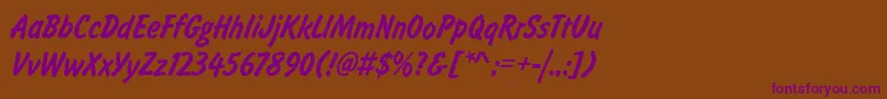 FalconLightRegular Font – Purple Fonts on Brown Background