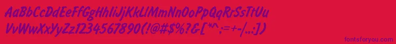 FalconLightRegular Font – Purple Fonts on Red Background