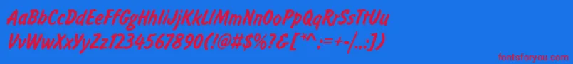 FalconLightRegular Font – Red Fonts on Blue Background