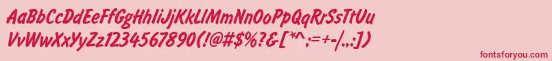 FalconLightRegular Font – Red Fonts on Pink Background