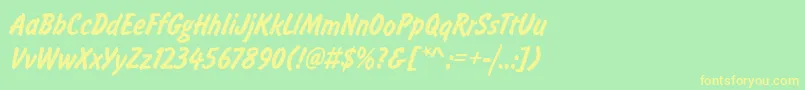 FalconLightRegular Font – Yellow Fonts on Green Background