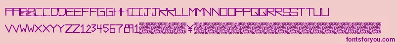 Rawdiet-fontti – violetit fontit vaaleanpunaisella taustalla