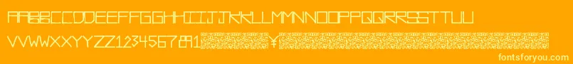 Rawdiet Font – Yellow Fonts on Orange Background