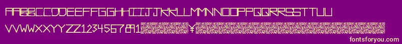 Rawdiet-fontti – keltaiset fontit violetilla taustalla