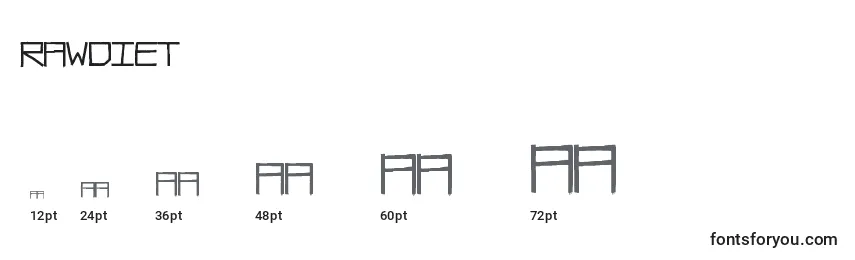 Rawdiet Font Sizes