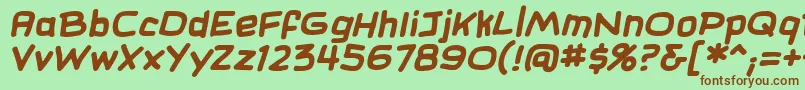 Sundaycomicsbb ffy Font – Brown Fonts on Green Background