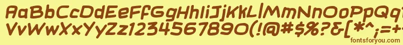 Sundaycomicsbb ffy Font – Brown Fonts on Yellow Background