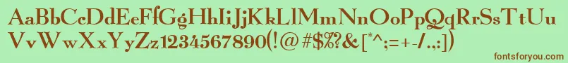 GraillightRegular Font – Brown Fonts on Green Background