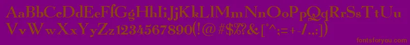 GraillightRegular-fontti – ruskeat fontit violetilla taustalla