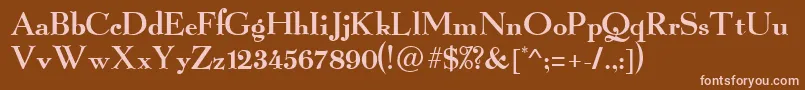 GraillightRegular Font – Pink Fonts on Brown Background