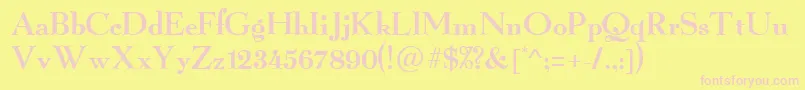 GraillightRegular Font – Pink Fonts on Yellow Background