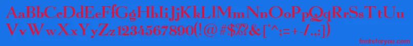 GraillightRegular Font – Red Fonts on Blue Background