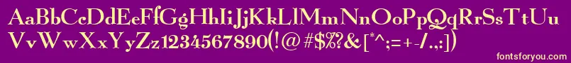 GraillightRegular Font – Yellow Fonts on Purple Background