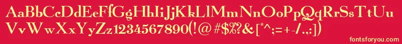 GraillightRegular Font – Yellow Fonts on Red Background