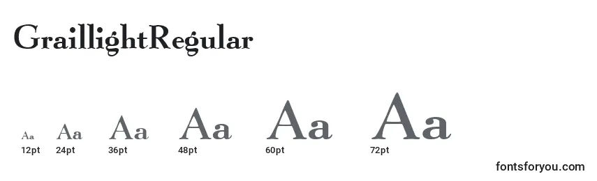 GraillightRegular Font Sizes