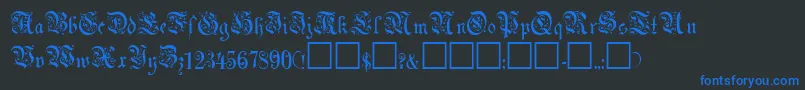 Egmont Font – Blue Fonts on Black Background