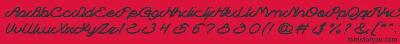 AutopilotLight Font – Black Fonts on Red Background