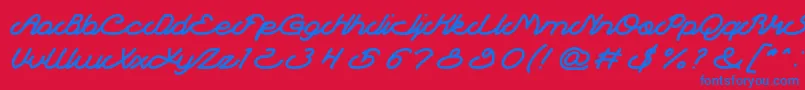 AutopilotLight Font – Blue Fonts on Red Background