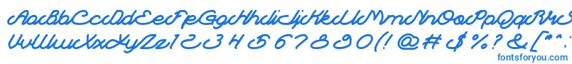 フォントAutopilotLight – 白い背景に青い文字