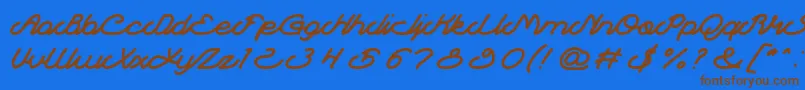 AutopilotLight Font – Brown Fonts on Blue Background